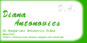 diana antonovics business card