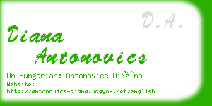 diana antonovics business card